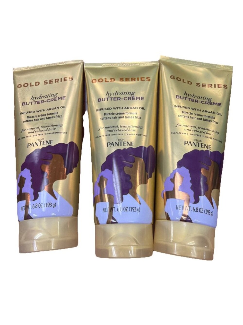 3 PANTENE Gold Series Hydrating Butter Creme with Argan Oil softens Frizzy hair